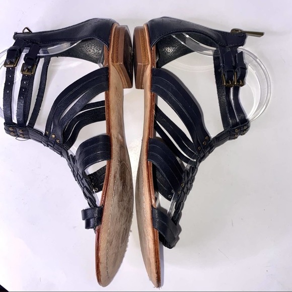 Dolce Vita Black Leather Strappy Ankle Sandals Size 8 ~ - Picture 4 of 7